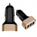 АЗУ Mango Device 5,1А и кабель микро usb (gold, 5.1A 3-Port USB Car Charger, Micro USB кабель)